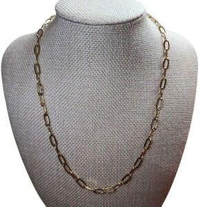 18K Gold Plated Stainless Steel Paperclip Necklace | Giftable Under $50